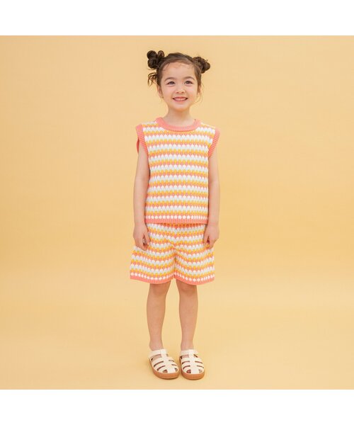 BREEZE（ブリーズ）の「【WEB限定】サマーニットパンツ（その他パンツ・キッズ・ブラウン/グリーン/ピンク・90/100/110/120/80/130）」の6枚目の写真