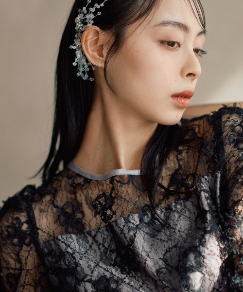 セール】パワーショルダーレース パーティードレス オケージョンドレス