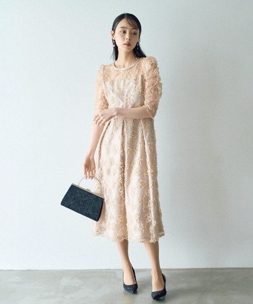 haremode パワーショルダーレース パーティードレス オケージョンドレス セール】パワーショルダーレース パーティードレス オケージョンドレス