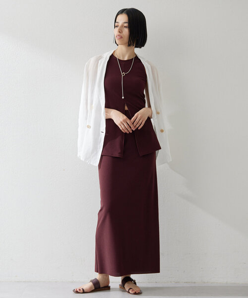 Whim Gazette(ウィムガゼット)の「<水着>パイルタンクトップ(水着・レディース・ブラック/ボルドー・SMALL/MEDIUM)」の5枚目の写真