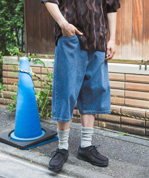 niko and（ニコアンド）の「ワイド5ポケットデニムショートパンツ