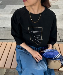 【WEB限定】箔ロゴカットソー≪手洗い可能≫
