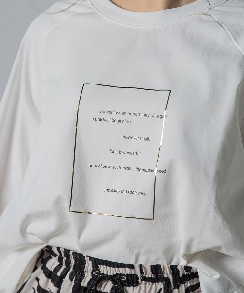 LAUTREAMONT(ロートレアモン)の「【WEB限定】箔ロゴカットソー≪手洗い可能≫(Tシャツ/カットソー・レディース・ブラック/ライトグレー/ホワイト・9号)」の22枚目の写真
