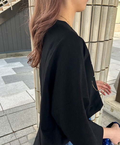 LAUTREAMONT(ロートレアモン)の「【WEB限定】箔ロゴカットソー≪手洗い可能≫(Tシャツ/カットソー・レディース・ブラック/ライトグレー/ホワイト・9号)」の13枚目の写真
