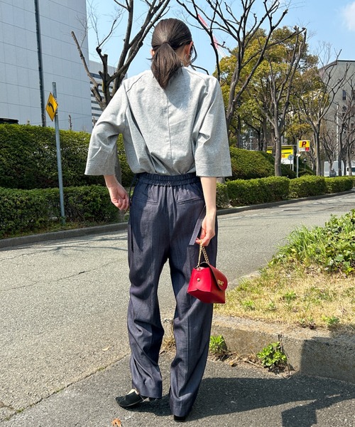 LAUTREAMONT(ロートレアモン)の「【WEB限定】箔ロゴカットソー≪手洗い可能≫(Tシャツ/カットソー・レディース・ブラック/ライトグレー/ホワイト・9号)」の15枚目の写真