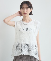 刺繍レースキャミ