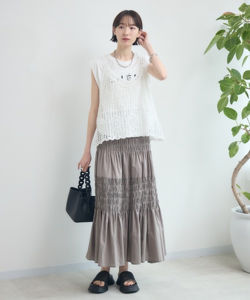 Paradise Picnic（パラダイスピクニック）の「刺繍レースキャミ（ベスト・レディース・ブラック/ホワイト・FREE）」の3枚目の写真