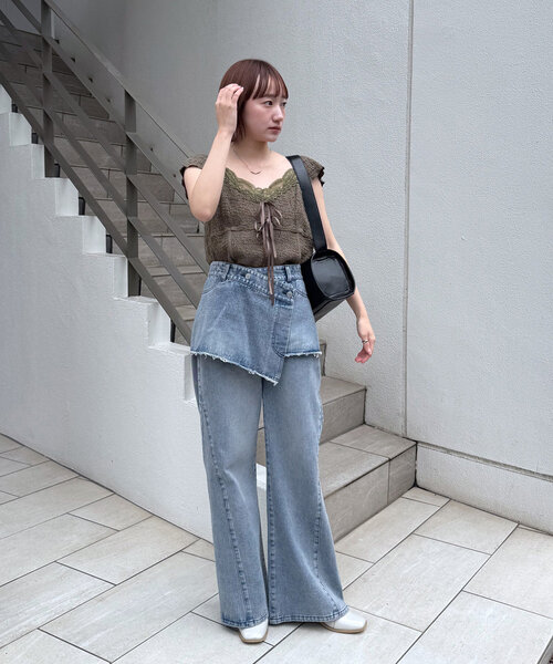 mline（エムライン）の「[mline]レースシャーリング フレンチT（Tシャツ/カットソー・レディース・アイボリー/レッド/カーキ・FREE）」の15枚目の写真