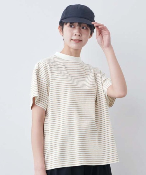 THREE FIFTY STANDARD(スリーフィフティースタンダード)の「THREE FIFTY STANDARD こだわりボーダーTシャツ(Tシャツ/カットソー・レディース・ホワイト×ブラック/ベージュ系その他/ブルー系その他・LL/L/M/3L)」の1枚目の写真