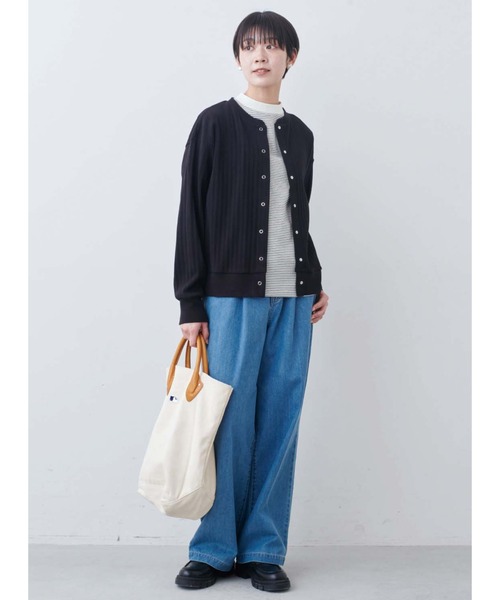THREE FIFTY STANDARD(スリーフィフティースタンダード)の「THREE FIFTY STANDARD こだわりボーダーTシャツ(Tシャツ/カットソー・レディース・ホワイト×ブラック/ベージュ系その他/ブルー系その他・LL/L/M/3L)」の15枚目の写真