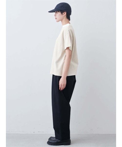 THREE FIFTY STANDARD(スリーフィフティースタンダード)の「THREE FIFTY STANDARD こだわりボーダーTシャツ(Tシャツ/カットソー・レディース・ホワイト×ブラック/ベージュ系その他/ブルー系その他・LL/L/M/3L)」の9枚目の写真