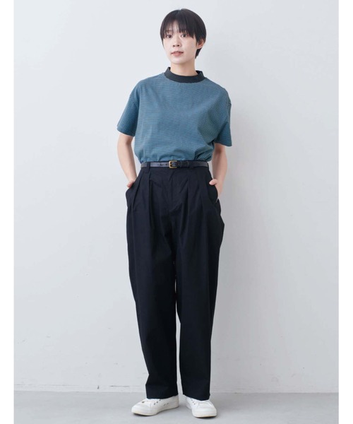 THREE FIFTY STANDARD(スリーフィフティースタンダード)の「THREE FIFTY STANDARD こだわりボーダーTシャツ(Tシャツ/カットソー・レディース・ホワイト×ブラック/ベージュ系その他/ブルー系その他・LL/L/M/3L)」の12枚目の写真