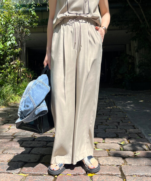 DouDou(ドゥドゥ)の「【ウォッシャブル】キュプライージーパンツ(その他パンツ・レディース・ベージュ/ブラック・FREE/TM)」の17枚目の写真