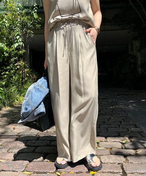 DouDou(ドゥドゥ)の「【ウォッシャブル】キュプライージーパンツ(その他パンツ・レディース・ベージュ/ブラック・FREE/TM)」の18枚目の写真