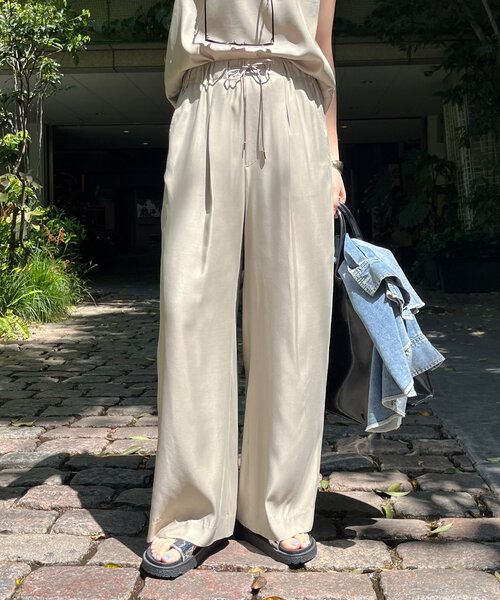 DouDou(ドゥドゥ)の「【ウォッシャブル】キュプライージーパンツ(その他パンツ・レディース・ベージュ/ブラック・FREE/TM)」の19枚目の写真