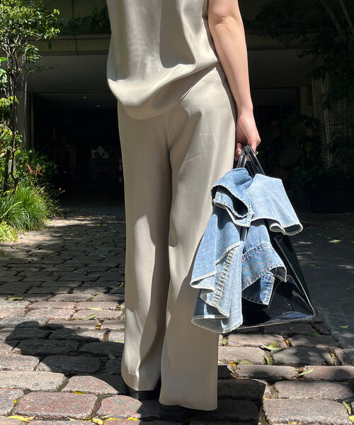 DouDou(ドゥドゥ)の「【ウォッシャブル】キュプライージーパンツ(その他パンツ・レディース・ベージュ/ブラック・FREE/TM)」の20枚目の写真