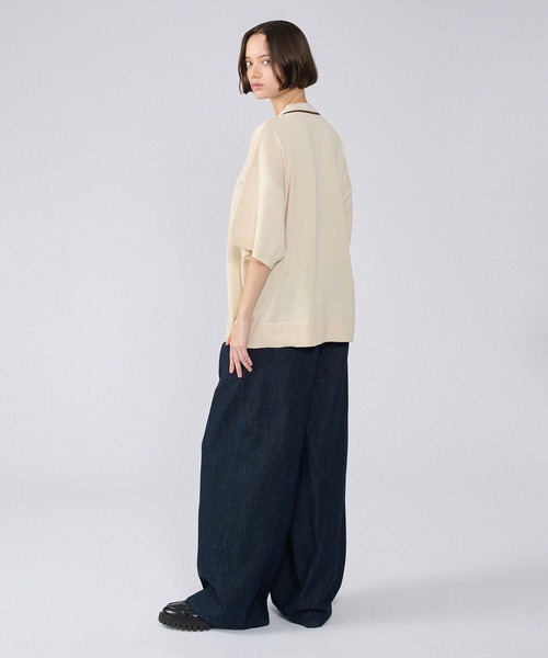 ONCILY（オンシェリー）の「BI-COLOR KNIT SHIRT / バイカラーニットシャツ（カーディガン/ボレロ・メンズ・ブラウン/ネイビー・LARGE/MEDIUM/SMALL）」の19枚目の写真