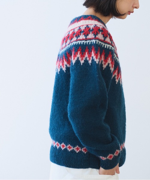 ネパールハンドニット ジグザグジャガード プルオーバー（ニット