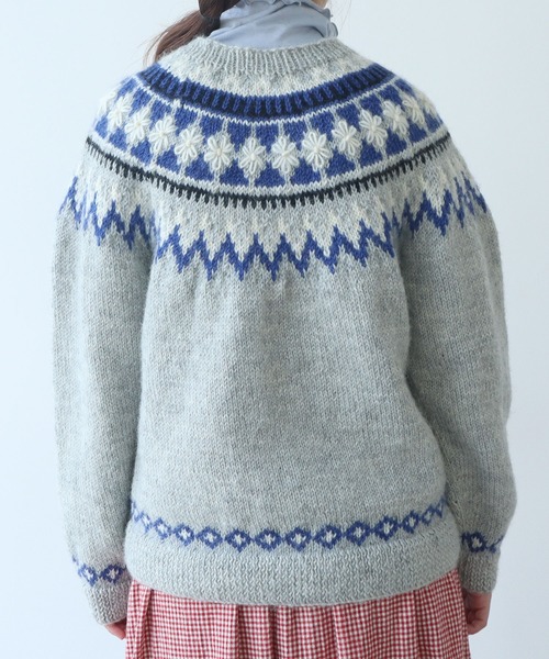 ネパールハンドニット ジグザグジャガード プルオーバー（ニット