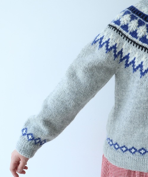 ネパールハンドニット ジグザグジャガード プルオーバー（ニット