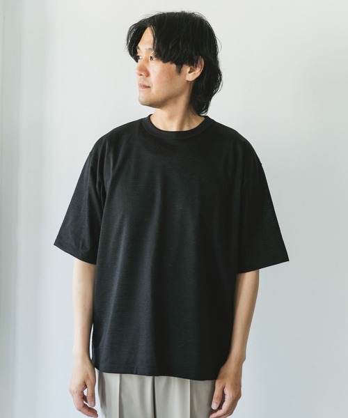 セール】JAPAN FABRIC リネンライクTシャツ（Tシャツ/カットソー