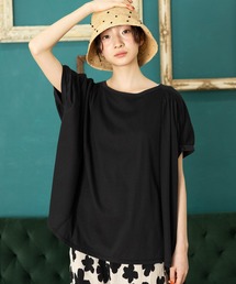 niko and... | 袖シャーリングひんやりプルオーバー(Tシャツ/カットソー)