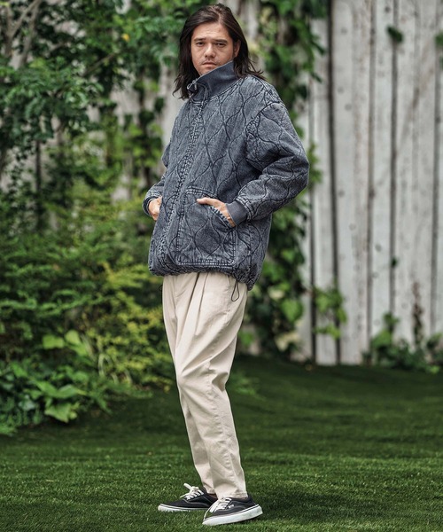 CAMBIO(カンビオ)の「mj10839- Original Quilted Denim High Neck Blouson ハイネックブルゾン(ブルゾン・メンズ・ブルー/ブラック・S/M/L)」の12枚目の写真