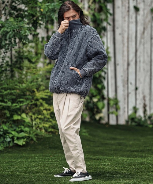 CAMBIO(カンビオ)の「mj10839- Original Quilted Denim High Neck Blouson ハイネックブルゾン(ブルゾン・メンズ・ブルー/ブラック・S/M/L)」の13枚目の写真