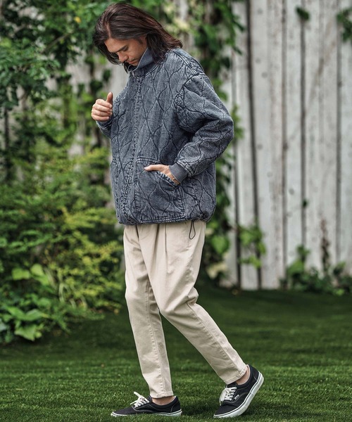 CAMBIO(カンビオ)の「mj10839- Original Quilted Denim High Neck Blouson ハイネックブルゾン(ブルゾン・メンズ・ブルー/ブラック・S/M/L)」の14枚目の写真