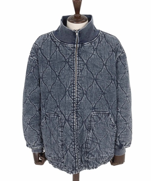 CAMBIO(カンビオ)の「mj10839- Original Quilted Denim High Neck Blouson ハイネックブルゾン(ブルゾン・メンズ・ブルー/ブラック・S/M/L)」の15枚目の写真