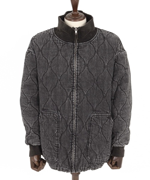 CAMBIO(カンビオ)の「mj10839- Original Quilted Denim High Neck Blouson ハイネックブルゾン(ブルゾン・メンズ・ブルー/ブラック・S/M/L)」の17枚目の写真