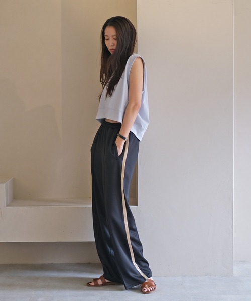 AKTE（アクテ）の「スリーブレスショートカットソープルオーバー（Tシャツ/カットソー・レディース・ブラック/ライトブルー/ホワイト・FREE）」の18枚目の写真