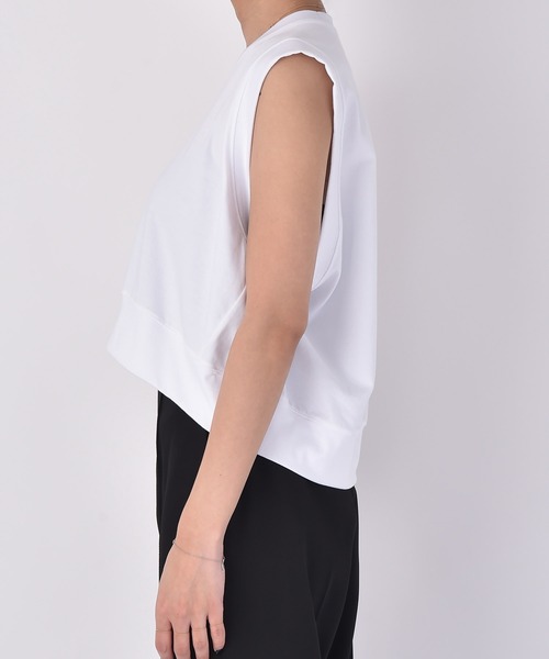 AKTE（アクテ）の「スリーブレスショートカットソープルオーバー（Tシャツ/カットソー・レディース・ブラック/ライトブルー/ホワイト・FREE）」の12枚目の写真