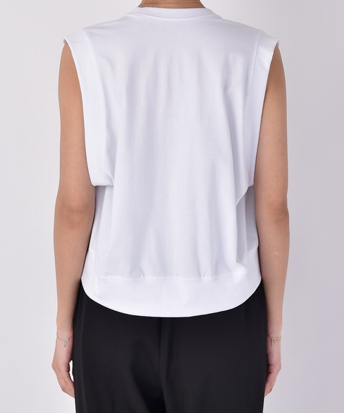 AKTE（アクテ）の「スリーブレスショートカットソープルオーバー（Tシャツ/カットソー・レディース・ブラック/ライトブルー/ホワイト・FREE）」の11枚目の写真