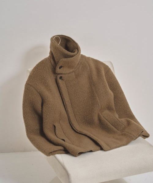 TODAYFUL/トゥデイフル】Standcollar Boucle Jacket/スタンドカラー