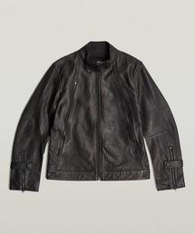 G-STAR RAW（ジースターロゥ）の「Biker Leather Jacket/シングルレザーライダースジャケット（ライダースジャケット）」