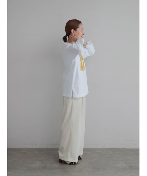 FIL DE FER（フィルデフェール）の「シャドウパターン起毛　イージーパンツ（その他パンツ・レディース・マスタード/ホワイト・FREE）」の7枚目の写真