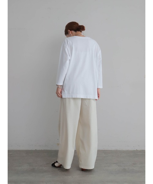 FIL DE FER（フィルデフェール）の「シャドウパターン起毛　イージーパンツ（その他パンツ・レディース・マスタード/ホワイト・FREE）」の8枚目の写真