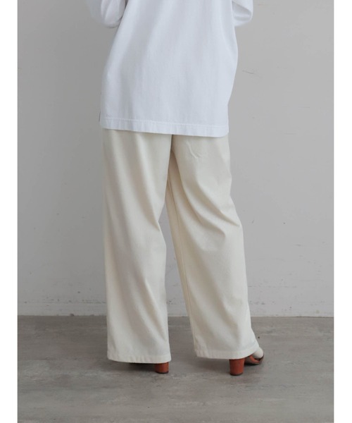 FIL DE FER（フィルデフェール）の「シャドウパターン起毛　イージーパンツ（その他パンツ・レディース・マスタード/ホワイト・FREE）」の4枚目の写真