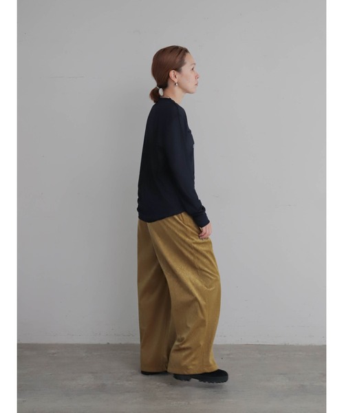 FIL DE FER（フィルデフェール）の「シャドウパターン起毛　イージーパンツ（その他パンツ・レディース・マスタード/ホワイト・FREE）」の13枚目の写真