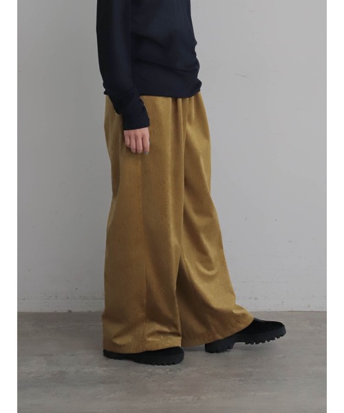 FIL DE FER（フィルデフェール）の「シャドウパターン起毛　イージーパンツ（その他パンツ・レディース・マスタード/ホワイト・FREE）」の9枚目の写真