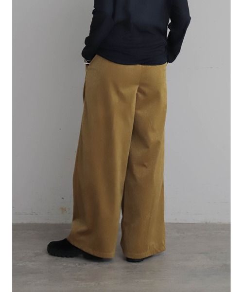 FIL DE FER（フィルデフェール）の「シャドウパターン起毛　イージーパンツ（その他パンツ・レディース・マスタード/ホワイト・FREE）」の10枚目の写真