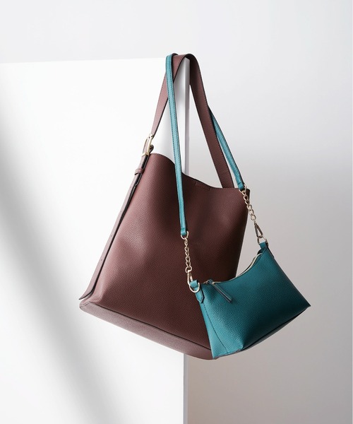 ROPE' PICNIC(ロペピクニック)の「【A4対応】me fit BAG ワンショルダートート&ミニショルダーバッグ/2点セット・通勤対応(ショルダーバッグ・レディース・ブラウン系その他2/ブラック/ブラウン系その他/ベージュ系その他/ダークブラウン・FREE)」の3枚目の写真