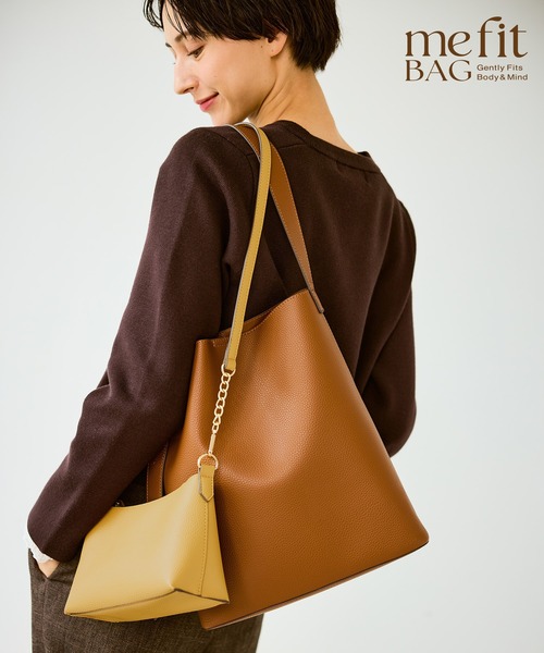 ROPE' PICNIC（ロペピクニック）の「【A4対応】me fit BAG ワンショルダートート＆ミニショルダーバッグ/2点セット・通勤対応（ショルダーバッグ・レディース・ブラウン系その他2/ブラック/ブラウン系その他/ベージュ系その他/ダークブラウン・FREE）」の5枚目の写真