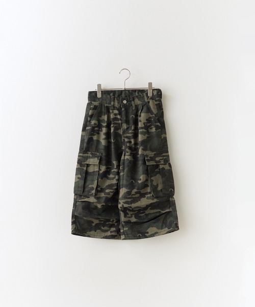 Chick(チック)の「Camouflage Pattern Half Cargo Pants / カモフラージュ柄 ハーフカーゴパンツ 迷彩柄(カーゴパンツ・レディース・カモフラージュ・FREE)」の2枚目の写真