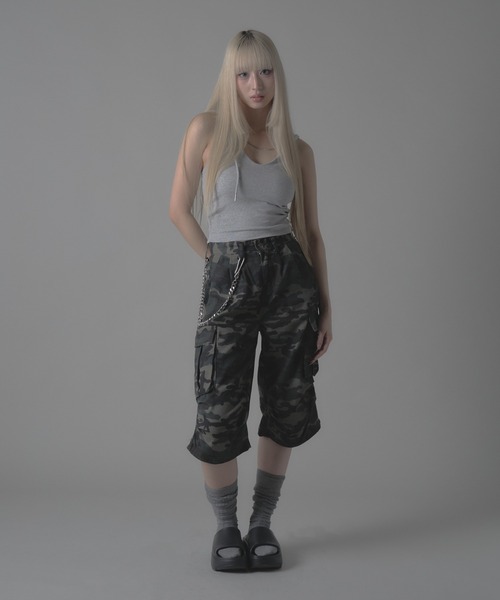 Chick(チック)の「Camouflage Pattern Half Cargo Pants / カモフラージュ柄 ハーフカーゴパンツ 迷彩柄(カーゴパンツ・レディース・カモフラージュ・FREE)」の17枚目の写真