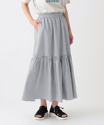 Afternoon Tea（アフタヌーンティー）の「ストライプシャーリング切替スカート（スカート）」