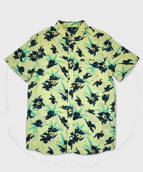 VOLCOM(ボルコム)の「【VOLCOM/ボルコム】High Ball Short Sleeve Woven Shirt /胸ポケットワンポイント総柄半袖シャツ(シャツ/ブラウス・メンズ・ライトブルー/ブラック/ローズ/ライトグリーン・SMALL/MEDIUM/LARGE/X-LARGE)」の2枚目の写真