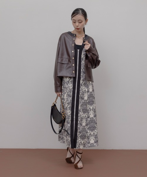 アラベスクプリント フロントZIPワンピース（ワンピース）｜Eimee Law