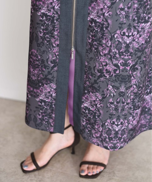 アラベスクプリント フロントZIPワンピース（ワンピース）｜Eimee Law